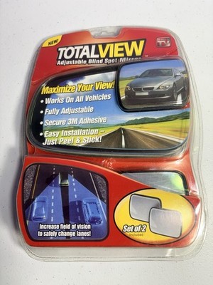 Wide Angle Universal Adjustable Blind Spot Mirror, Peel & Stick