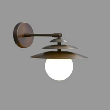 Retro Industrial Brass Wall Sconce – Stylish Handmade MCM Accent Light