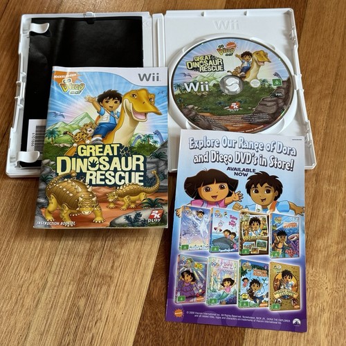 Go Diego Go: The Great Dinosaur Rescue Nickelodeon Nintendo Wii Game With Manual - Picture 4 of 8