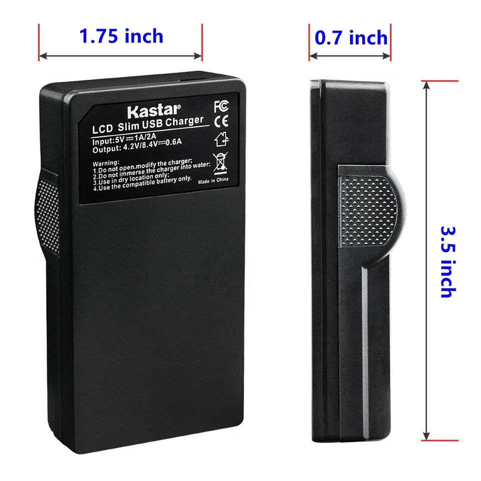 Cargador USB Kastar Batería LCD LCD para Cámara Li-42B NP-45 y Sanyo Xacti VPC-E1600TP Foto 4 de 4