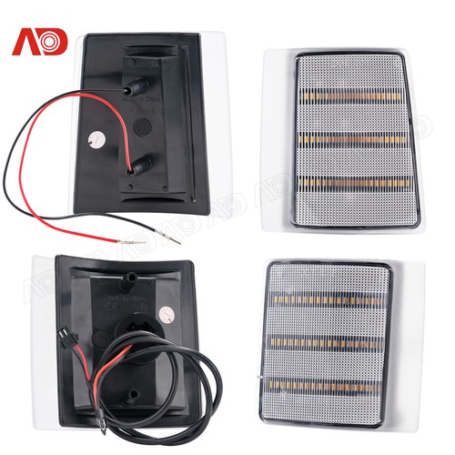 4x LED Front Side Marker Turn Signal Light For 94-00 Chevy&GMC C/K Pickup Trucks - Picture 11 of 14