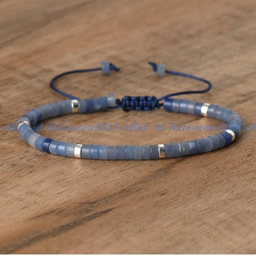 Natural Crystal Stone Bracelet Gemstone Beaded Dainty Healing Bracelet Handmade - Picture 30 of 59