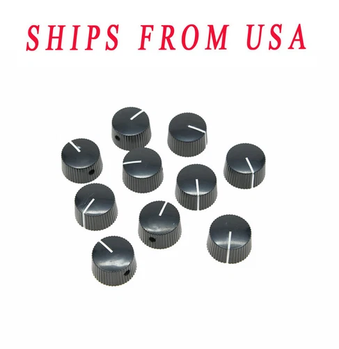 10pcs Vintage Barrel Guitar AMP Knob Round Amplifier Knobs w/ Set Screw