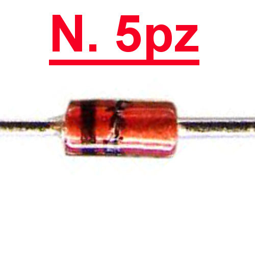 N. 5 DIODI ZENER 1W 10V - Foto 1 di 1