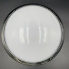 14” OPAL WHITE CEILING LIGHT COVER ROUND CIRCLE CHROME EDGE WALL LIGHT