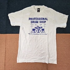 Professional Drum Shop Finger We're No. 1 Adult T-Shirt Small White Graphic  K7a