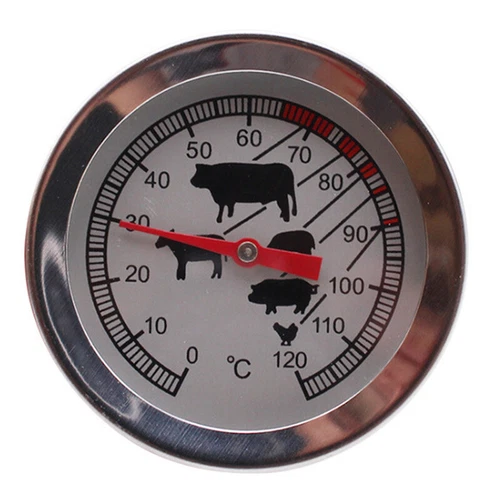 Edelstahl Fleischthermometer Analog Ofen Kochen Backen Lebensmittel Sonde Messgerät - Bild 2 von 6