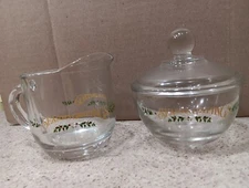 Vintage Home Trends Seasons Greetings Cream & Sugar Bowl Set - Never Used