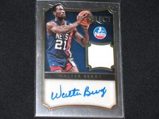 WALTER BERRY  2014-15  PANINI SELECT  stars #/199  AUTO and JERSEY card  NJ NETS