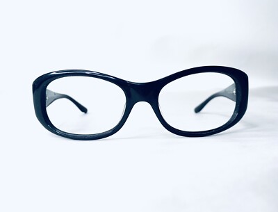 Dana Buchman Black Rectangular Wrap￼ Glasses Purple Accents Varano 57 17 125 BK