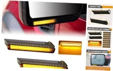2pcs Sequential Right Left LED Side Mirror Turn Signal Light Smoked Lamps for