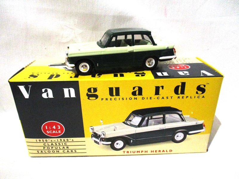 Corgi Vanguards Triumph Herald Two Tone Green VA5010 RARE Corgi Vanguards Triumph Herald Two Tone Green VA5010 RARE