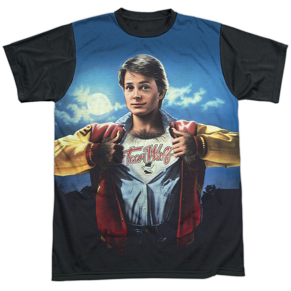 Teen Wolf Poster Sub Adult Halloween Costume T Shirt (Black Back), S-3XL