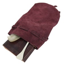 Medieval Renaissance Silk Weavers Suede Drawstring Bag Pouch LARP Cosplay