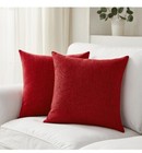 Meekio 22 X 22 Red Decorative Throw Pillow Cushion Covers Set of 2 Farmhouse 