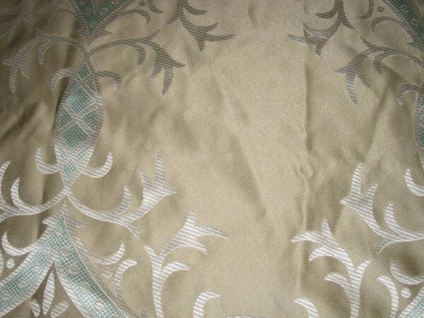 Edredón Martha Stewart King beige y verde cachemir y One King Sham usado en excelente estado Foto 4 de 4