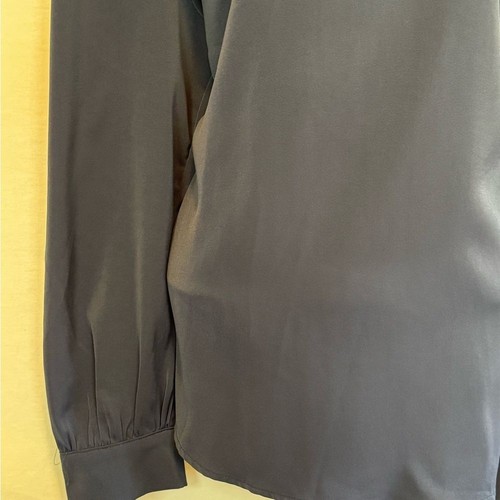 A-18 Allegra K NWT Blue Keyhole Opening Long Sleeve Pullover Blouse Size XL - Picture 2 of 16