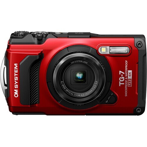 Reconditioned OM SYSTEM Tough TG-7 Digital Camera- Red