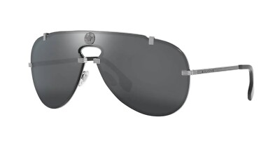 Versace VE 2243 Ruthenium/Grey Mirrored (1001/6G) Sunglasses  display picture 2
