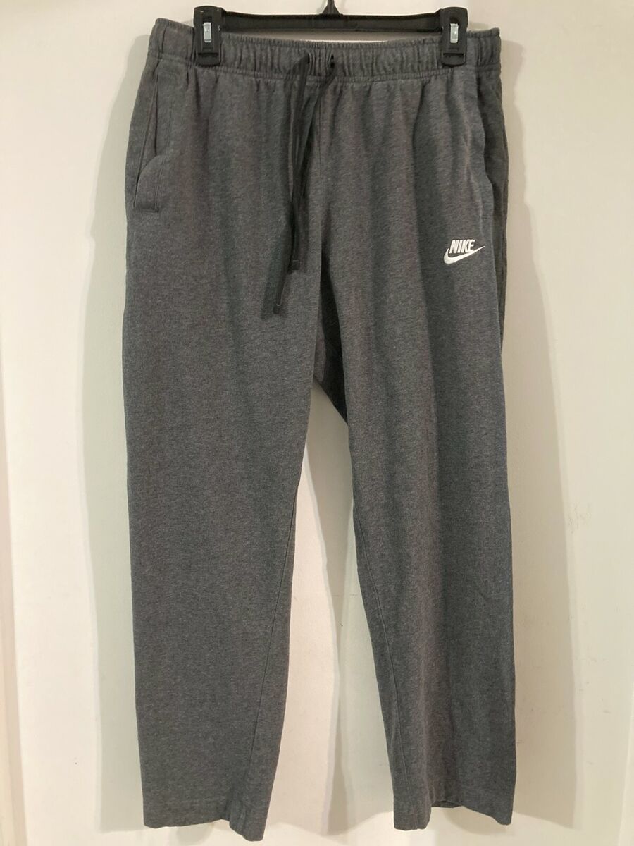 Nike Sportswear Club Jersey Jogger Pants Size L Grey Mens Straight Leg