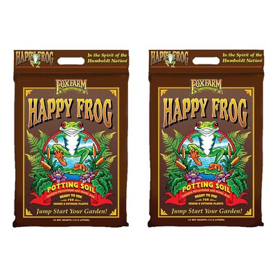 FoxFarm Happy Frog Potting Soil, 12qt (Pack of 2)