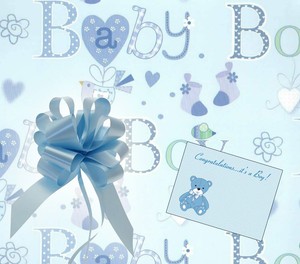baby boy shower gift wrapping paper