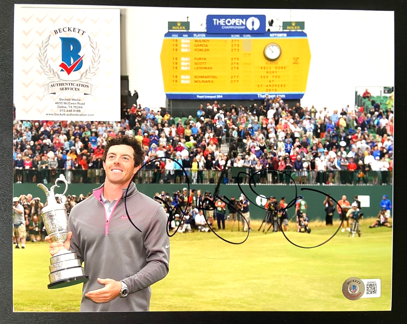 Rory McIlroy Autographed Signed 8X10 PHOTO 2011 US 2014 BRITISH OPEN PGA 2024 MASTERS BAS 