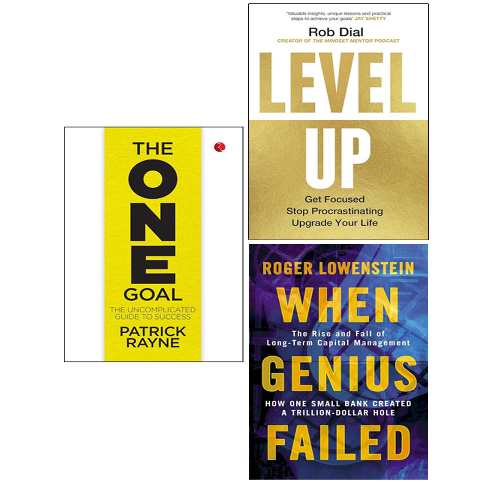 Level Up Rob Dial, When Genius Failed, ONE GOAL Patrick Rayne 3 Books Set