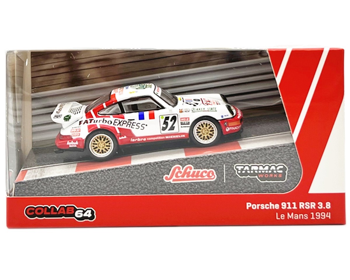 ポルシェ911・ミウラ・ウラッコ・ベンツSLK 4台セット Tarmac Works Schuco Collab64 Porsche 911 RSR 3.8 Le Man 1994 #52