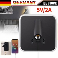 LED Leselampe Bettlampe Wandleuchte Wandlampe mit Schalter und USB-Ladeanschluss