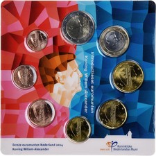 Pays-Bas, 1 Cent to 2 Euro, BU, 2014, Utrecht, FDC