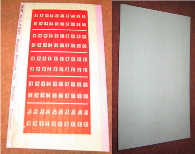 SEEBURG JUKEBOX ORIGINAL CLOTH STYLE 3W1 WALL BOX WALLBOX PAGE NUMBER SET-N.O.S.