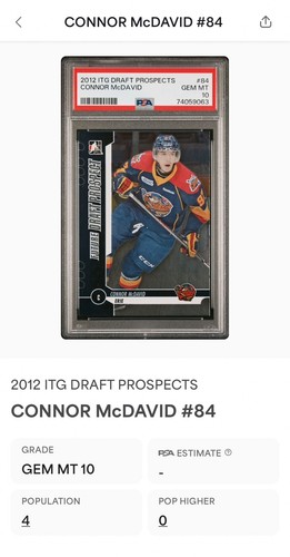 2013 ITG Entwurf Perspektiven Connor McDavid #84 PSA 10! Pop 4!! Super selten!!! - Bild 2 von 2