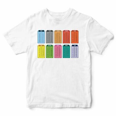 T-Shirt Multiplicationn Times Tisch Kinder Mathematik Lernen Schule Spaß cool Junge Mädchen