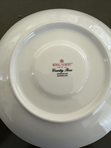 Royal Albert COUNTRY ROSE 10 Pc Tea Set Teapot Lid Cups Saucers Mint New Unused - 第 12/12 張圖片