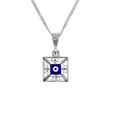 925 Sterling Silber Anhänger Nazar Türkische Böse Auge Evil Eye Glück  65823