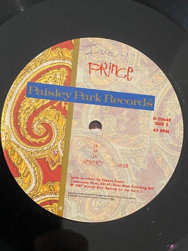 Prince - Signo "O" The Times (1987) - Texto Rojo, Prensado SRC, EE. UU. 12" Maxi-Single - Imagen 7 de 7