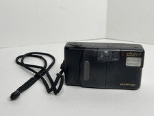 Olympus Infinity Jr. Point  Shoot 35mm Film Camera Black For Parts READ