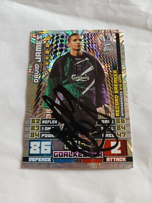 Trading Card signiert David James FC Liverpool NEU 