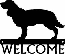 American Water Spaniel Dog Welcome Sign - Made in America - Outdoor Decor