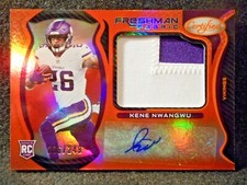2021 Kene Nwangwu Certified Freshman Fabrics RC AUTO / PATCH..../249....Vikings