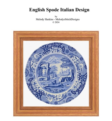 English Spode Italian Design CROSS STITCH DESIGN - Inc Full Pattern Keeper File - Picture 4 of 8