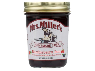 Mrs. Miller's Bumbleberry Jam (3) 9 oz Jars Free Shipping