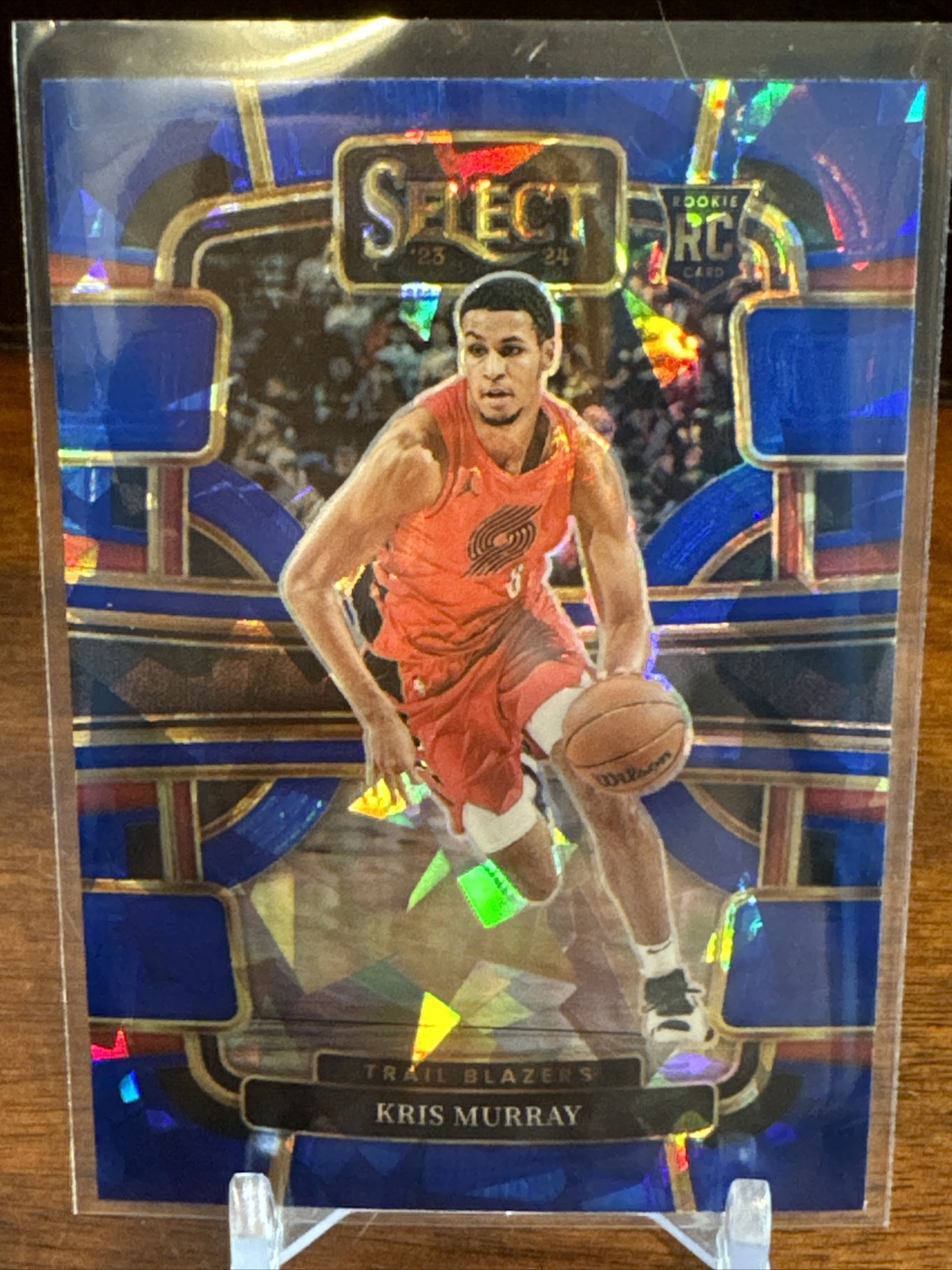 2023-24 PANINI SELECT KRIS MURRAY RC CONCOURSE BLUE CRACKED ICE PRIZM #91