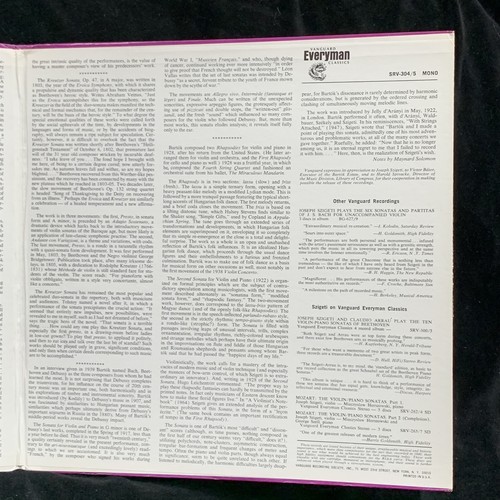 JOSEPH SZIGETI violin & BELA BARTOK piano - Sonata Recital - VANGUARD 2LP - Picture 3 of 9