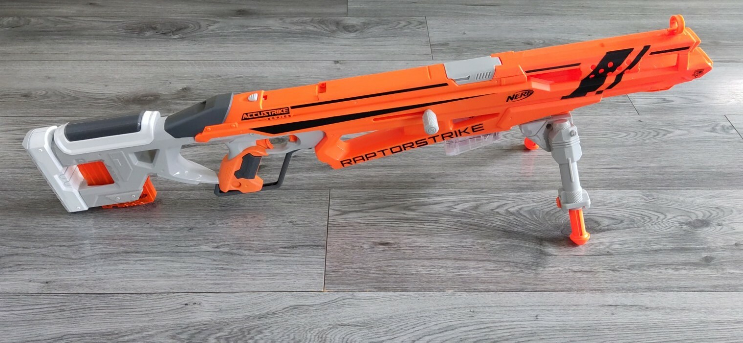 New Nerf Sniper Rifle Accustrike Raptor Strike Blaster Toy Guns