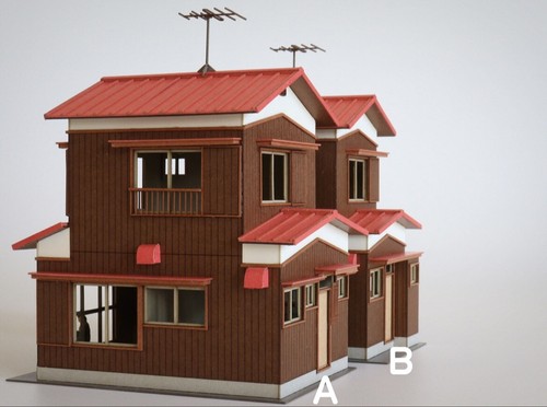 1:87 Baiodo años 70 típico japonés casa B kit HO/HOn30/HOe/H0f diorama de construcción - Imagen 8 de 11