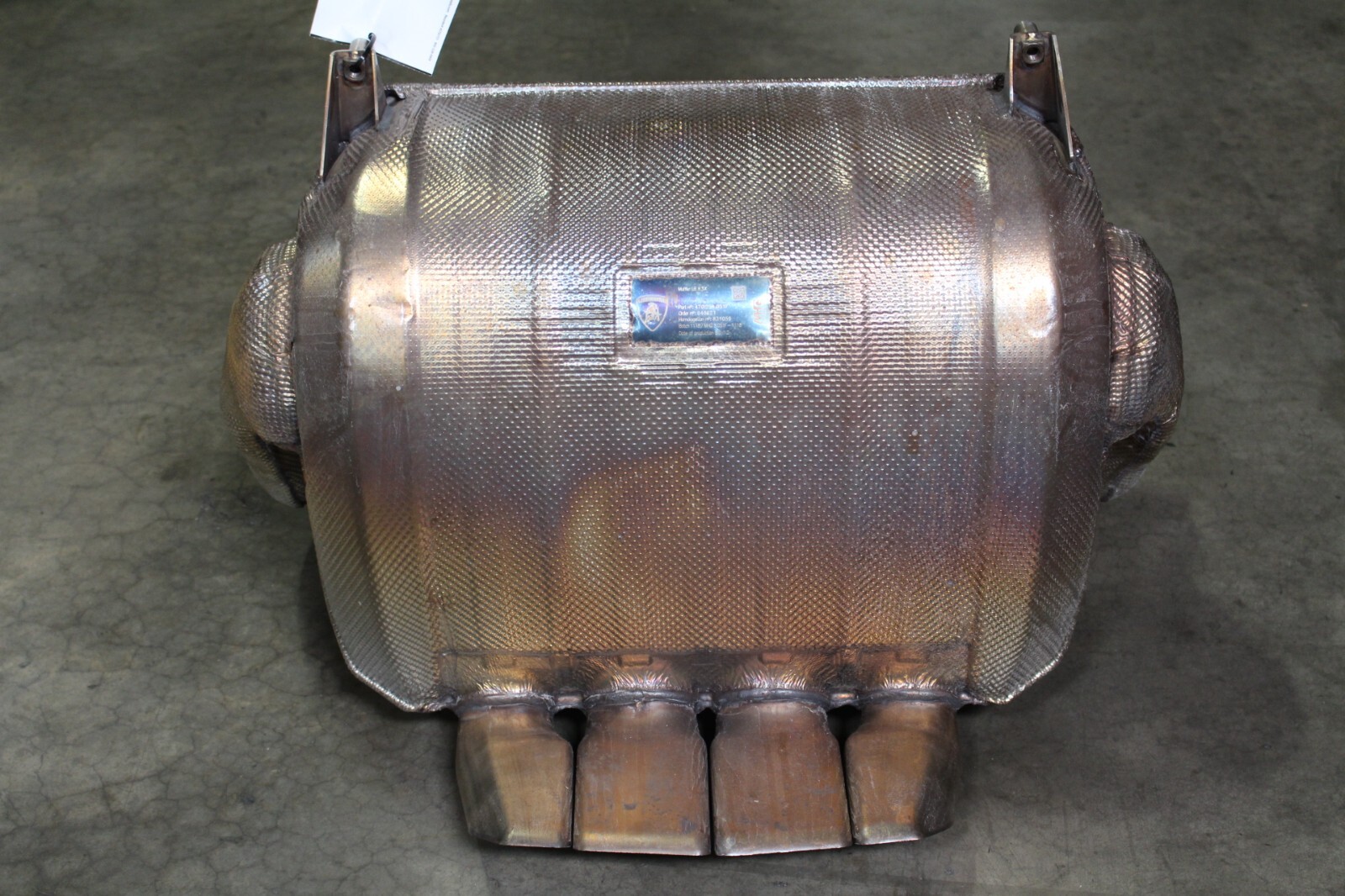 2012 Lamborghini Aventador, Muffler, Used, Bent Flange, P/N 470251051F