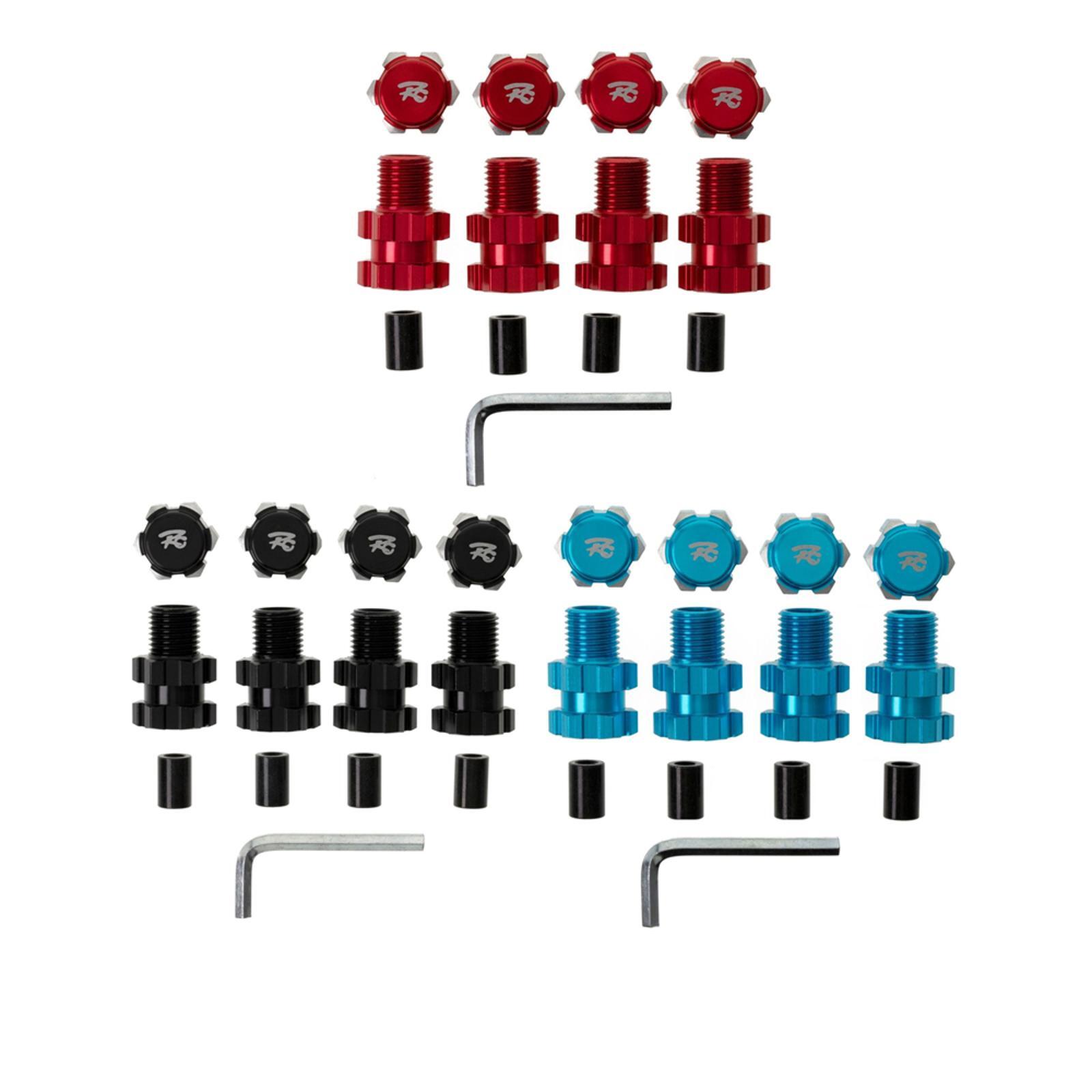 Paquete de 4 conectores adaptadores de buje hexagonal de rueda de aluminio para coche de 17 mm 1/10 RC para Traxxas Maxx