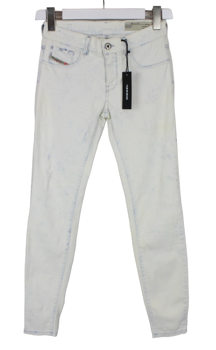 Jeans Diesel Super Slim Femme - Taille Basse, Coton Délavé, Taille 28, Jambe L34, Occasion En Excellent état